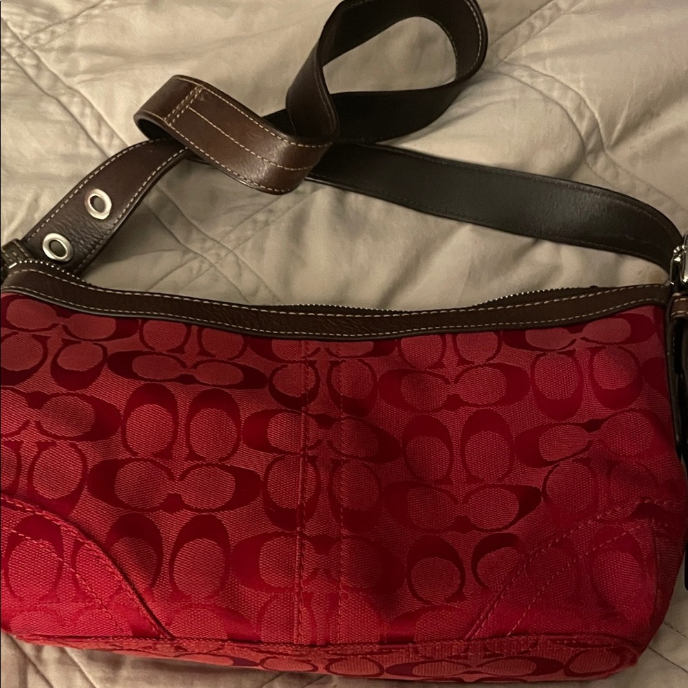 Coach Red Signature Crossbody Bag